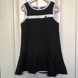 Little girls black and white dress